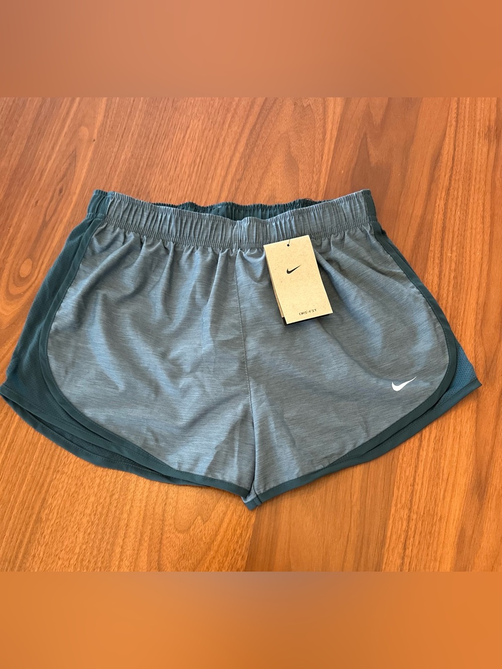 Nike Women's Teal and Dark Teal Athletic Shorts
